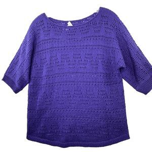 Chicos 0 / Womens Small Wool Mohair Blend Lightweight Knit Sweater‎ Top